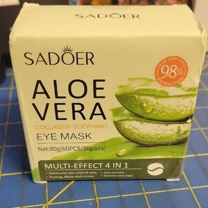 Sadoer Aloe Vera Collagen Soothing Eye Masks 60ct New Sealed Box